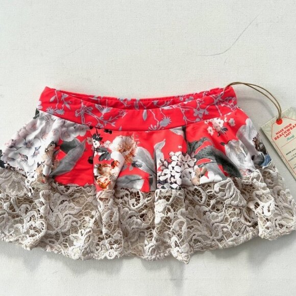 MAAJI Girls Crochet Knit Swim Skirt Floral